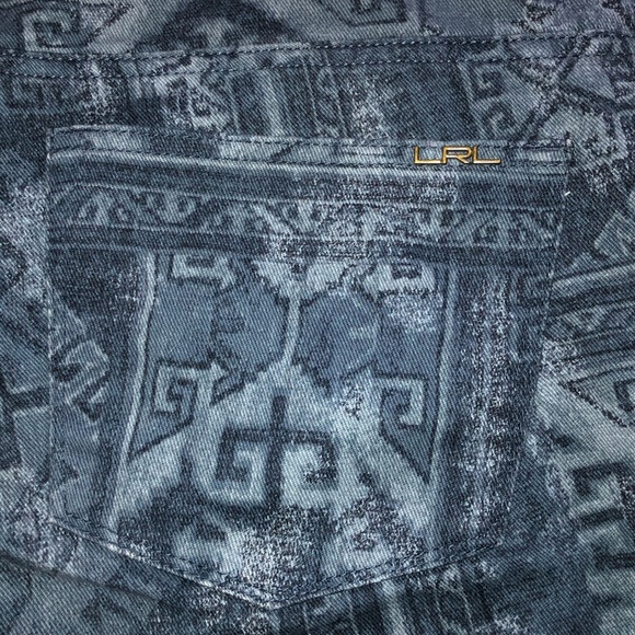 Lauren Ralph Lauren printed low rise strt leg jean - Picture 4 of 5